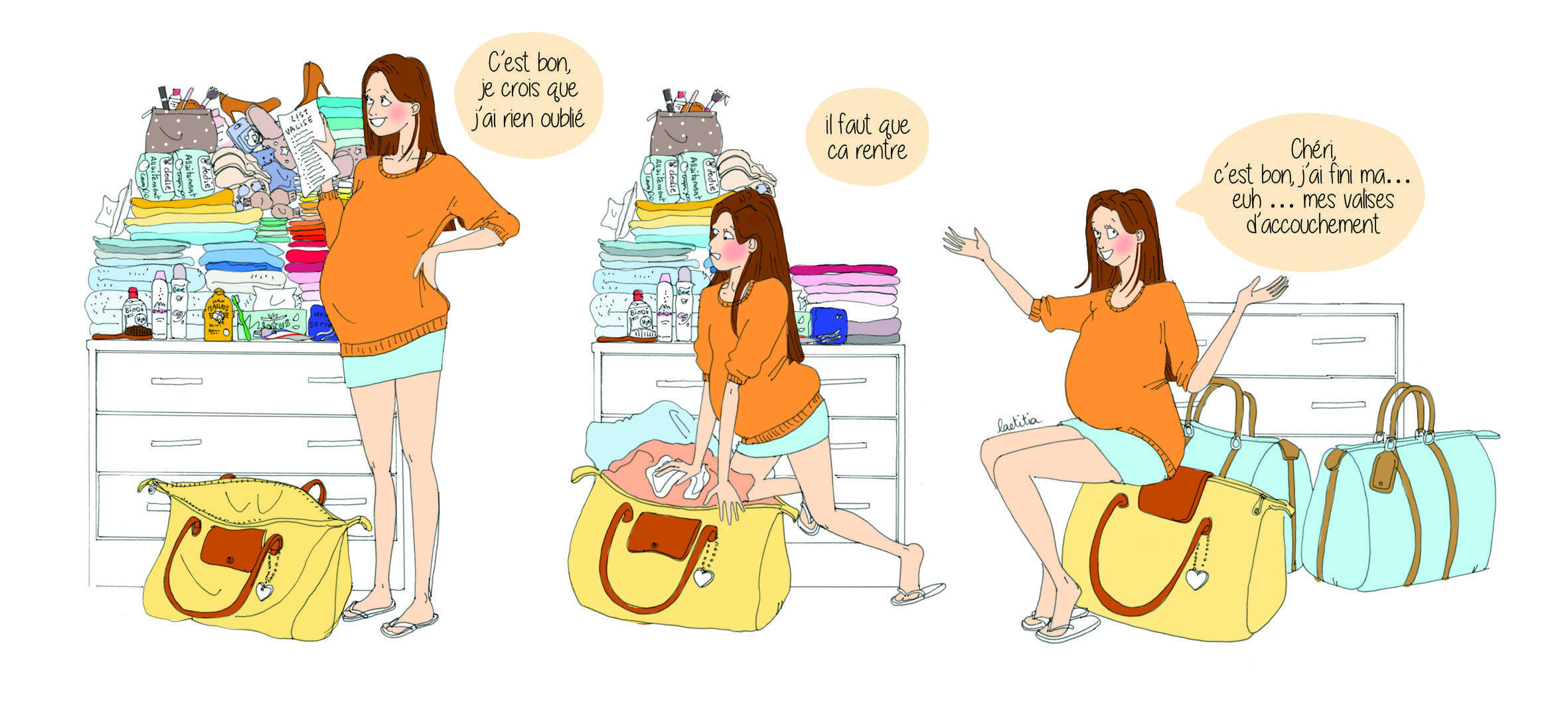 Le trousseau du bébé et la valise pour la maternité - Rachel Halimi